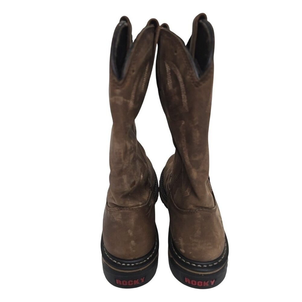 Rocky Men's RKW0419 Original Ride USA Steel Toe Western Work Boot Brown  8.5M - Picture 3 of 7